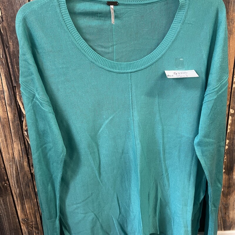 Teal Knit Sweater, Size: Large