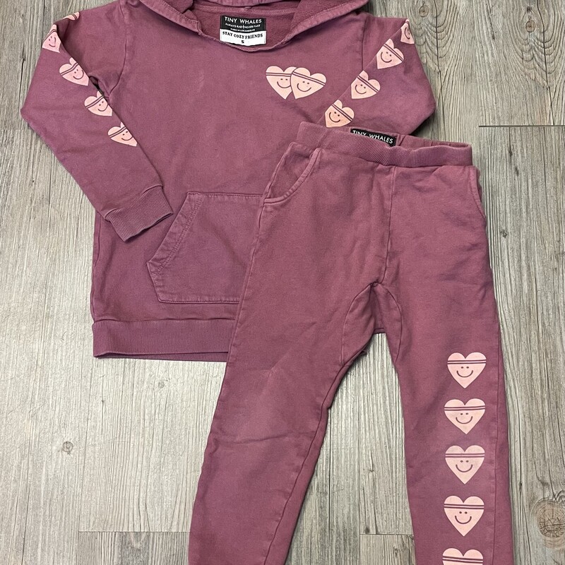 Tiny Whales Sweat Set, Plum, Size: 5Y
Stain Top