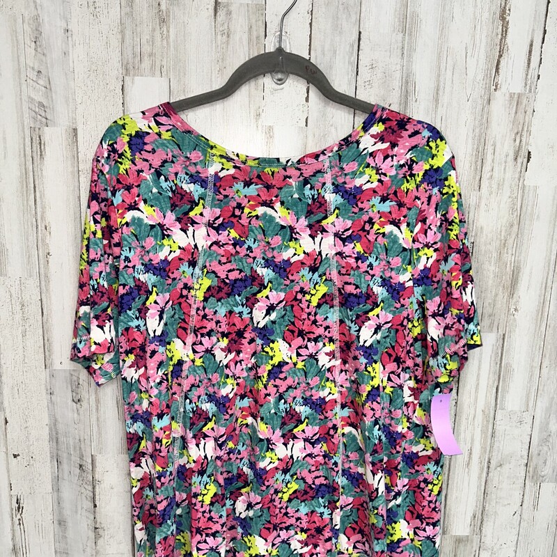 XL Pink Floral Print Tee