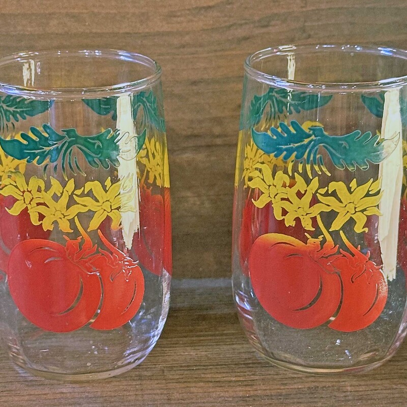 Pair of Tiny Vintage Juice Glasses
4 In x 2 In.