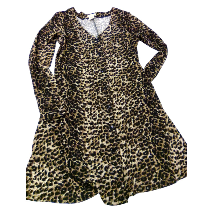 Long Sleeve Dress:Cheetah