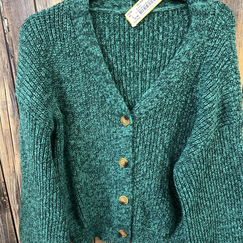 Kelly Green Button Sweate, Size: Xl