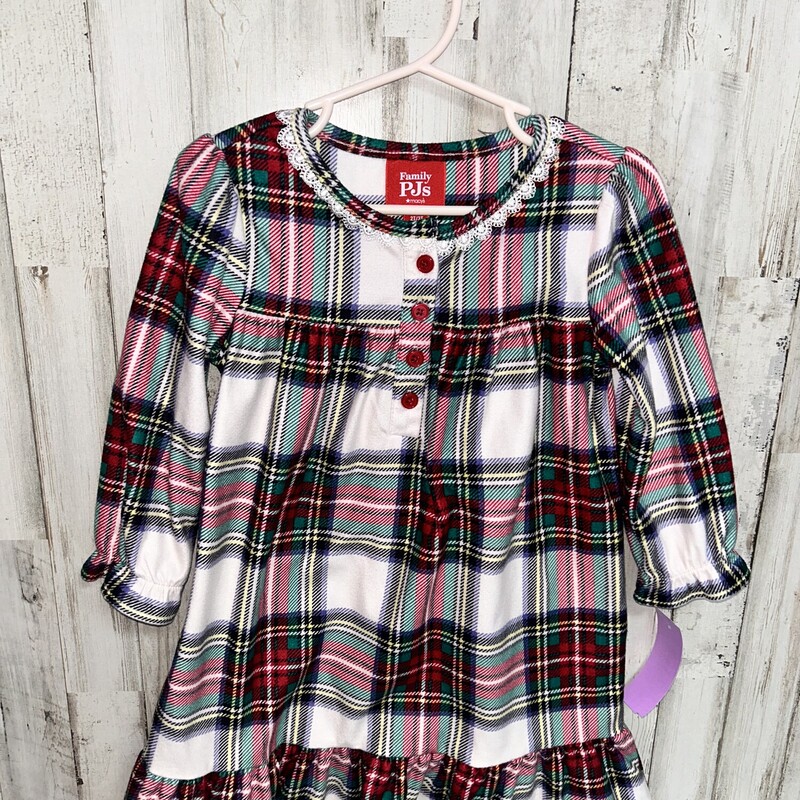 2/3T Plaid Button Night G