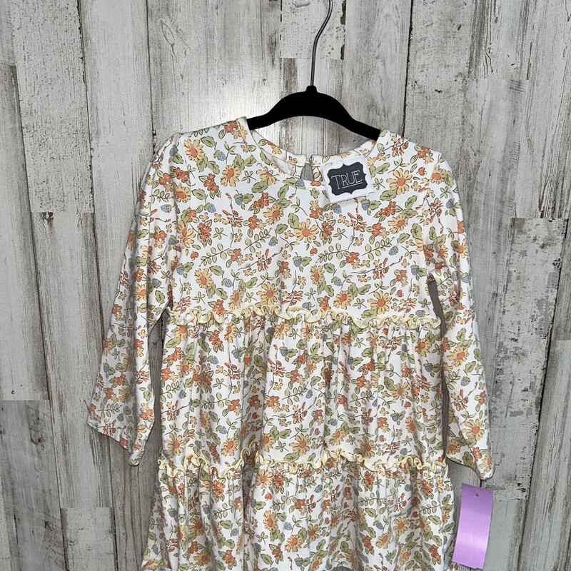 3T White Floral Tier Top