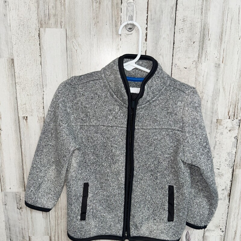 2T Grey Knit Zip Jacket, Grey, Size: Boy 2T-4T