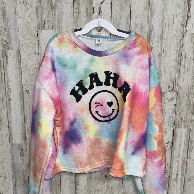 11/12 Tie Dye Haha Sweats, Pink, Size: Girl 10 Up