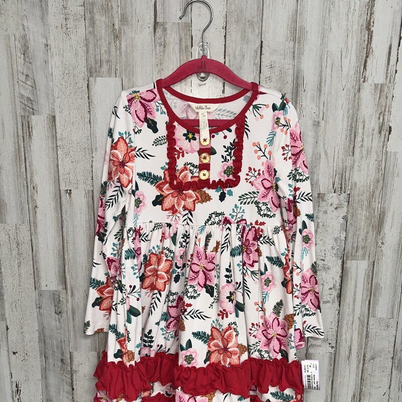 6 White Floral Print Dres