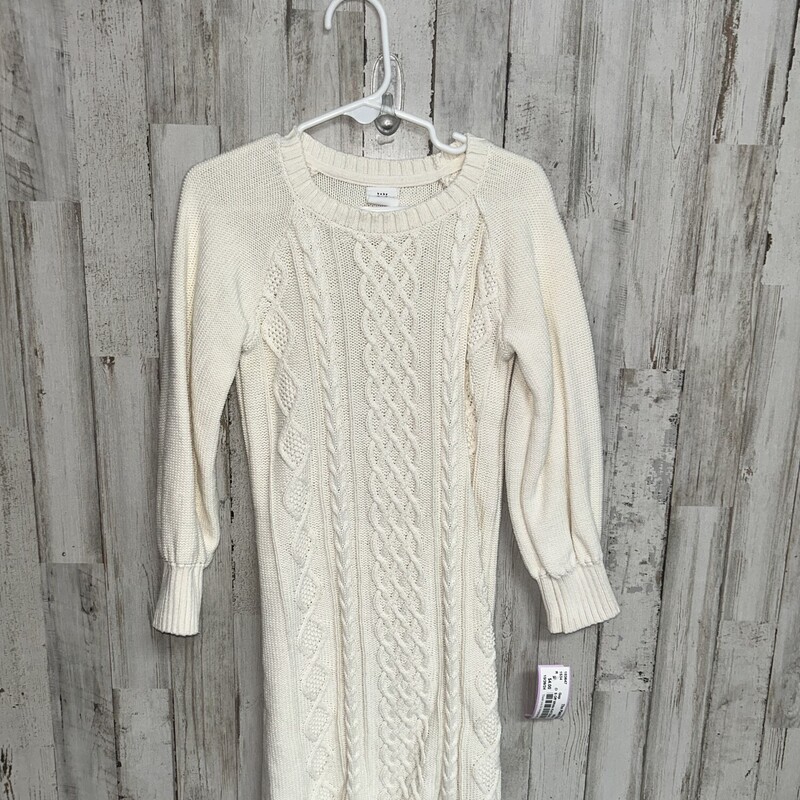 5 Off White Knit Dress, White, Size: Girl 5T