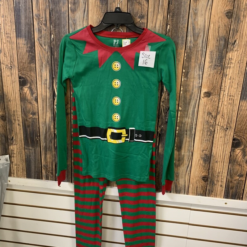 Elf Pajamas, Size: 16