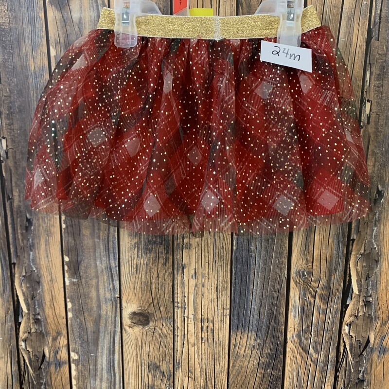 Red/gold Skirt, Size: 2T