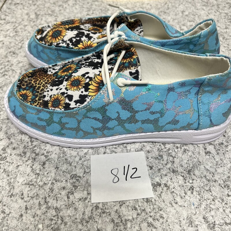 Blue W Sunflowers, Size: 8.5