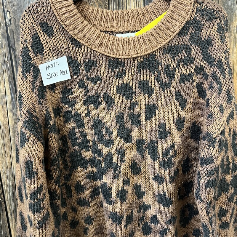 Arie Animal Print Sweater, Size: Med