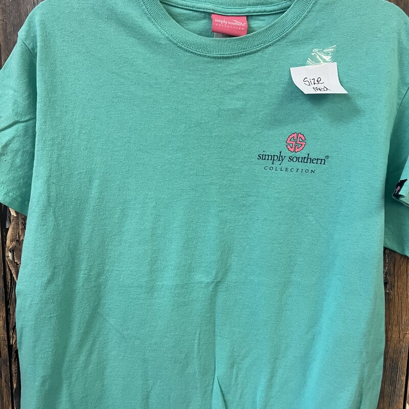 Teal Simply Southern Shir, Size: Med