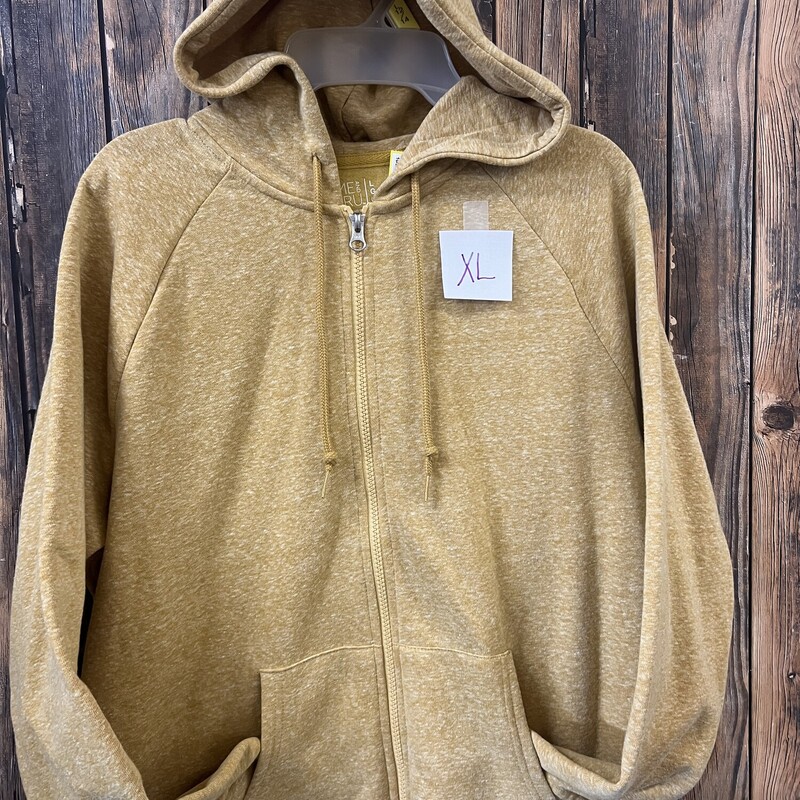 Gold Zip Up Jacket, Size: Large