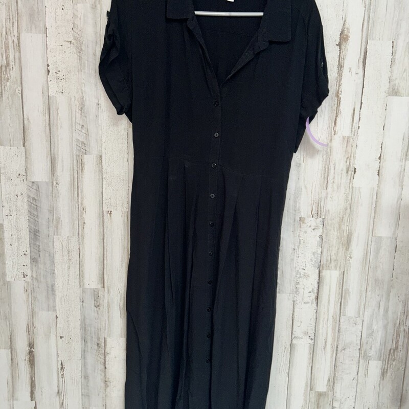 XL Black Button Up Dress