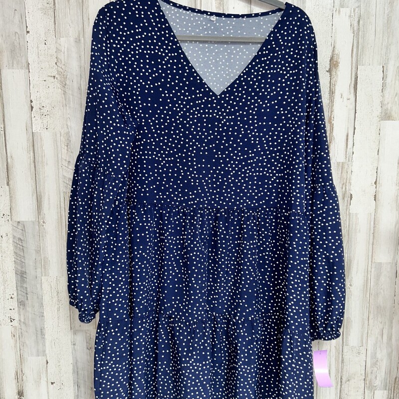 XL Navy Dotted Dress