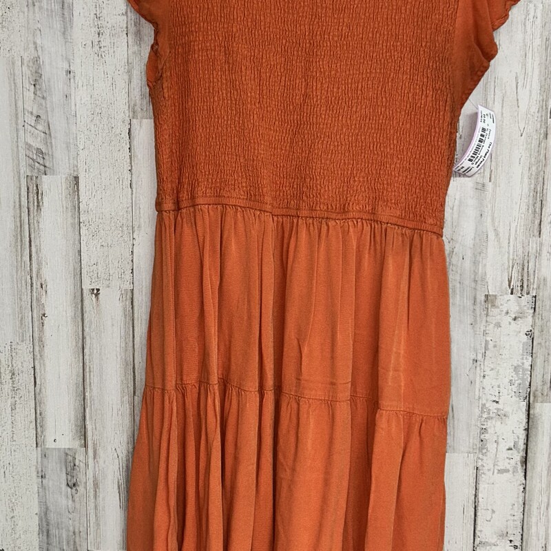 XL Orange Smock Maxi Dres