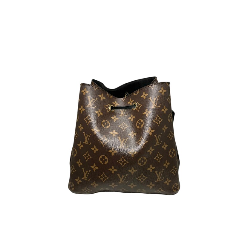 Louis Vuitton Neo Noe<br />
 Monogram<br />
Size: MM<br />
AS IS<br />
Cracking throughout  he top of the bag<br />
<br />
Date Code: Microchip Comes With Entrupy Certificate<br />
<br />
Demensions:<br />
Base length: 10.25 in<br />
Height: 10.5 in<br />
Width: 6.5 in<br />
Drop: 12.5 in<br />
<br />
Does not come with original dust bag or box.