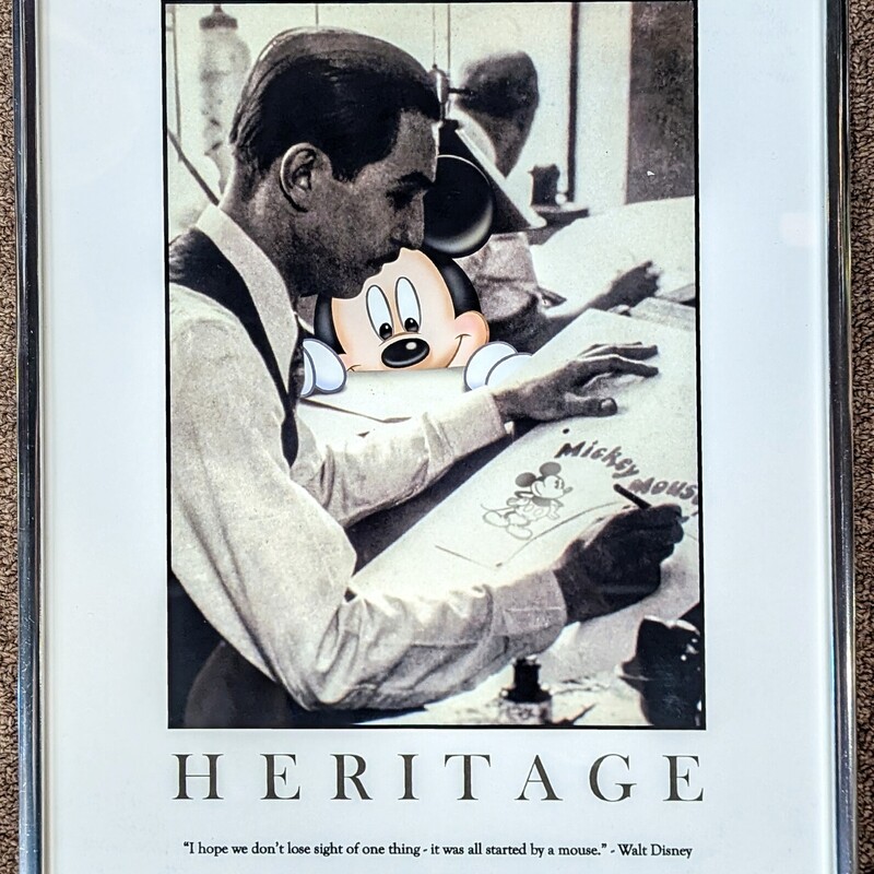 Hertige Walt Disney Print
Black White Gray Size: 11 x 14H