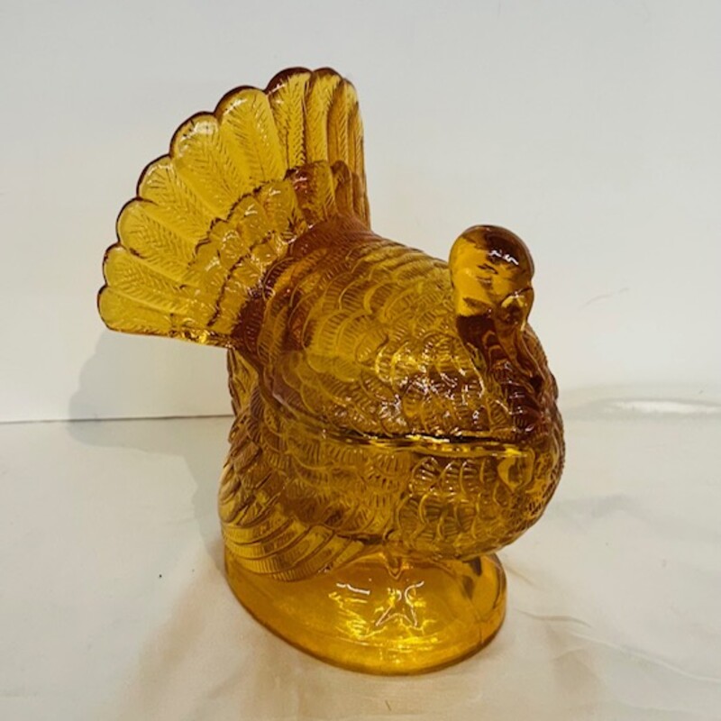 Glass Turkey Candy Dish