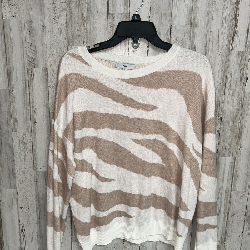 M Tan Zebra Sweater