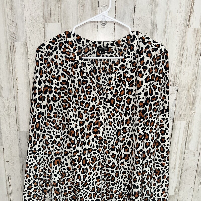 L Sheer Cheetah Top