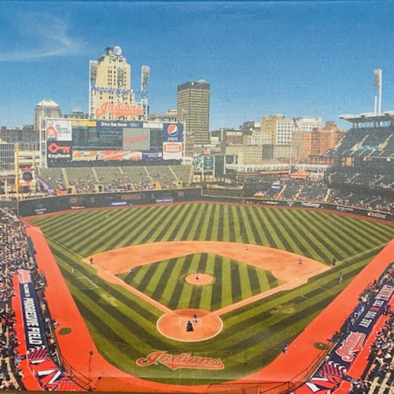 Progressive Field Canvas
Blue Green Red Multicolored Size: 27.5 x 21.5H