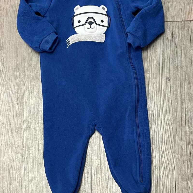 Pl Baby Fleece Onesie, Blue, Size: 9M