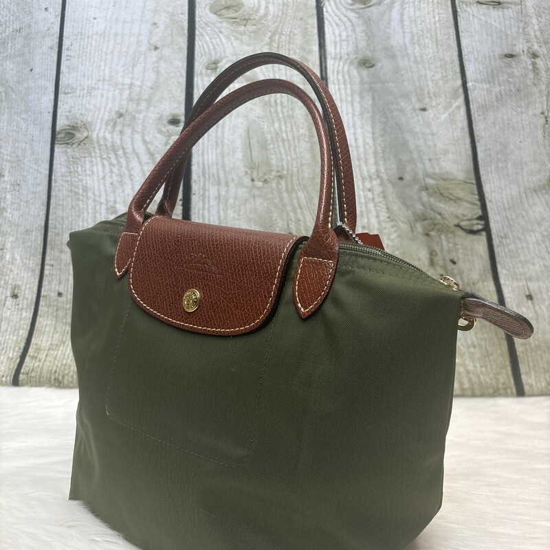 Longchamp Le Pliage, Olive, Size: Small