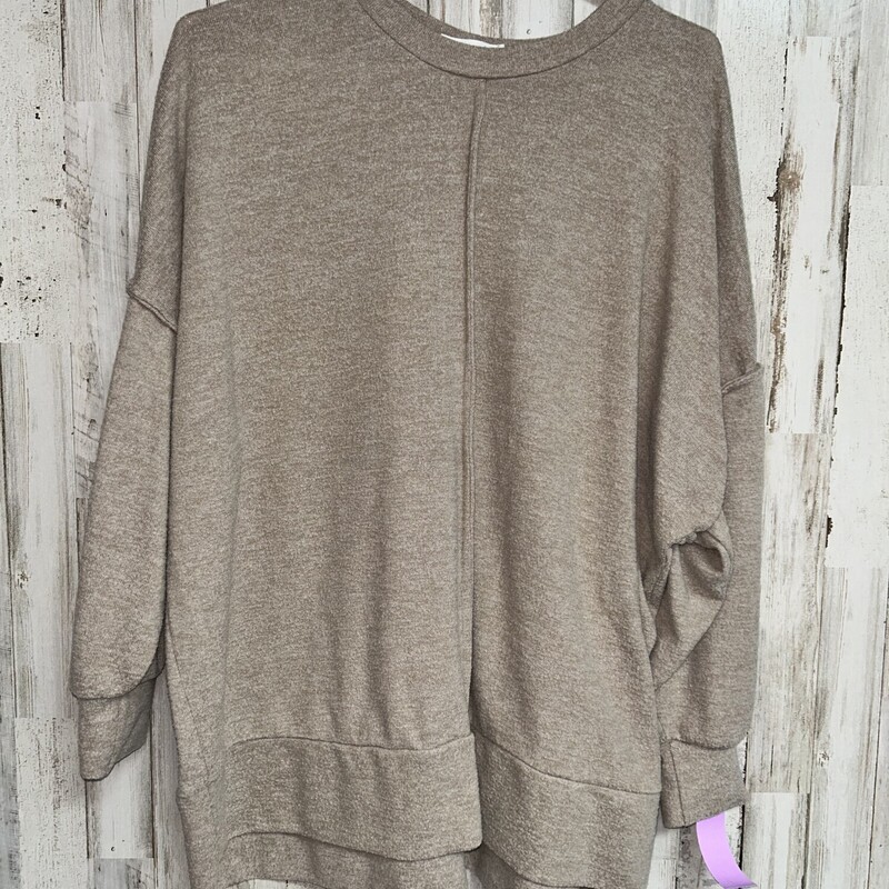 L Tan Knit Top