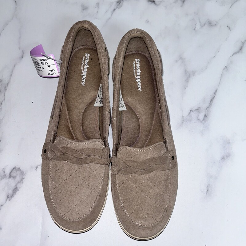 A7.5 Tan Suede Slip On Sh