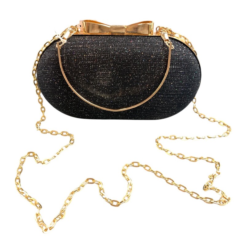 Evening Bag, Black, Size: None