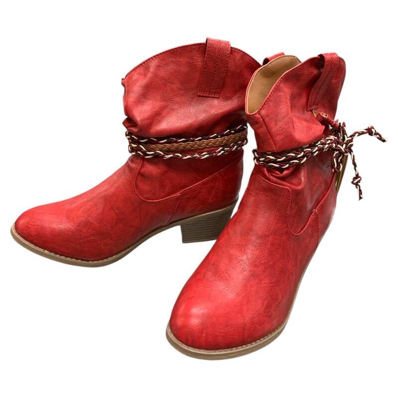 Cowgirl, Red, Size: 11