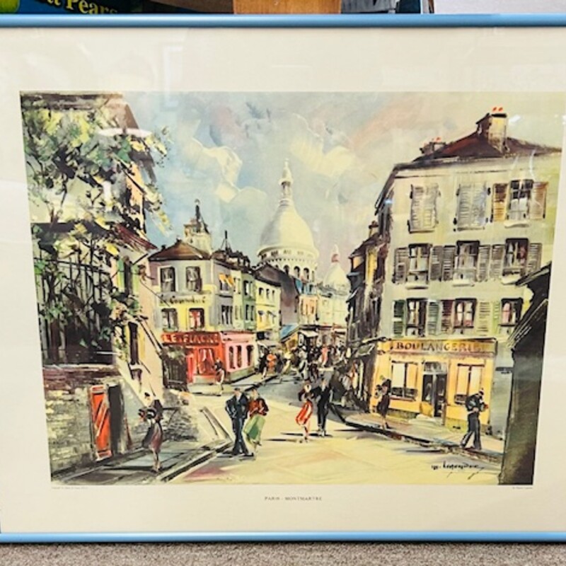 Paris Montmartre By Maurice Legendre in Metal Frame
Multicolored Blue
Size: 22 x 18H