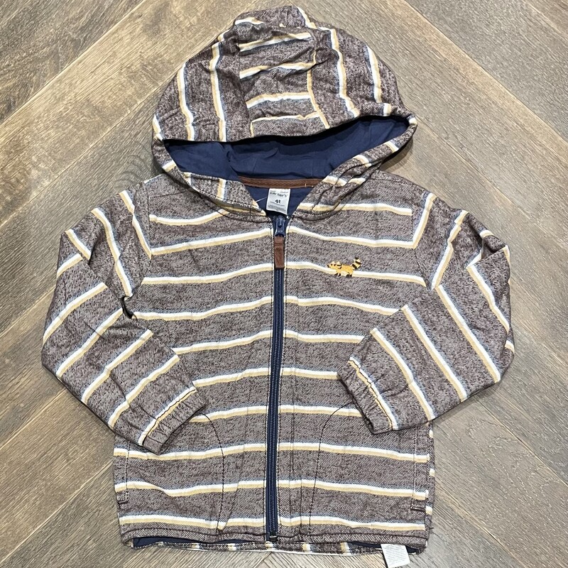 Carters Lined Zip Hoodie, Multi, Size: 4Y