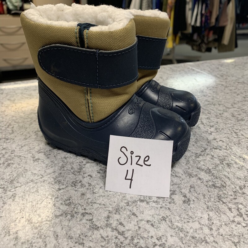 Blue/tan Duck Boots, Size: 4