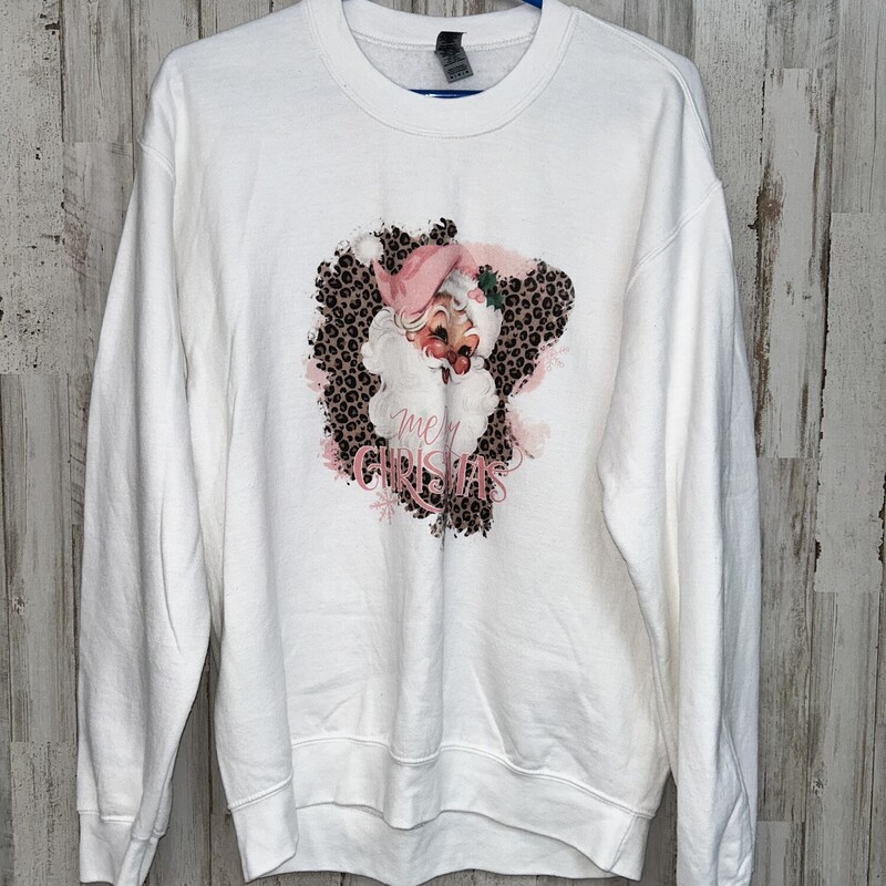 M White Santa Sweatshirt