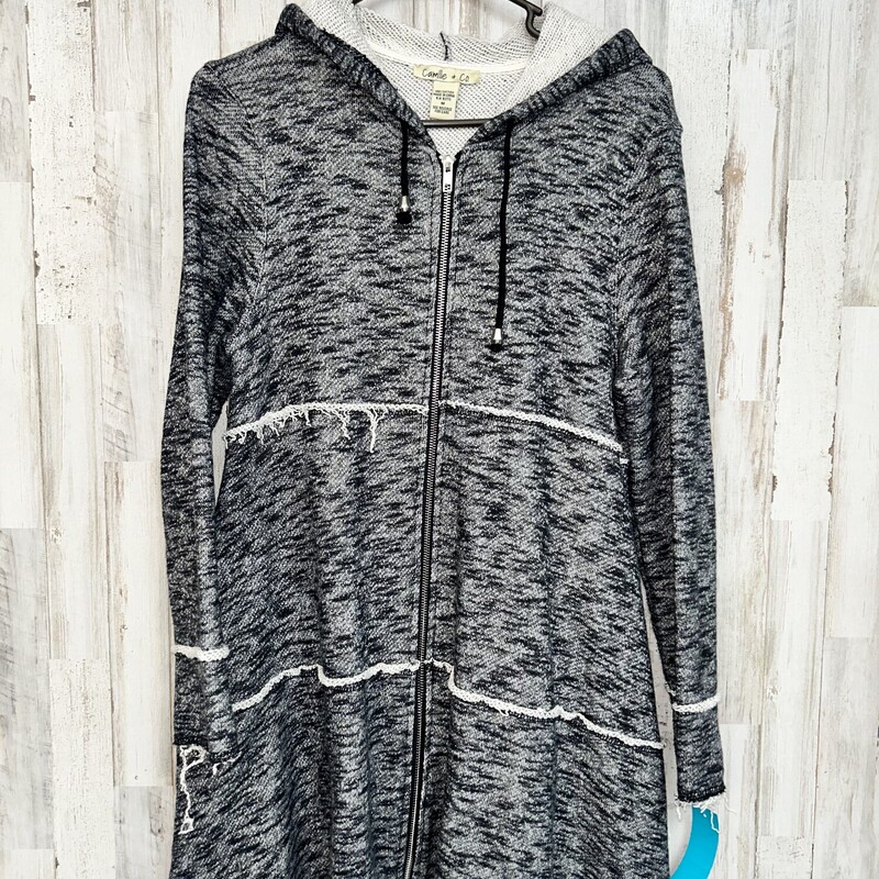 M Grey Knit Zip Jacket