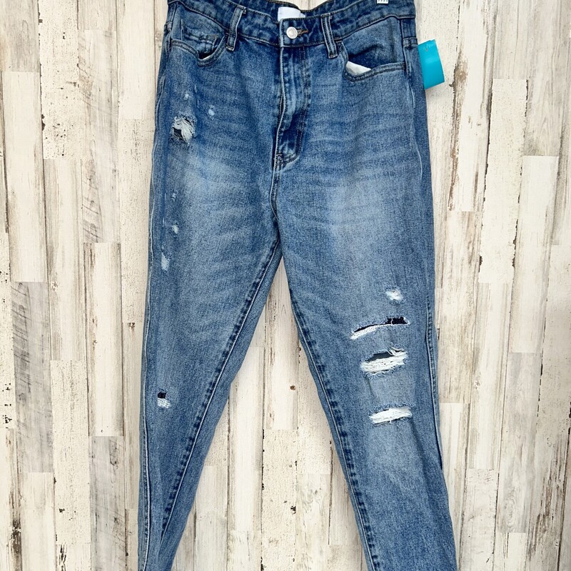 Sz30 Lt Wash Ripped Jeans