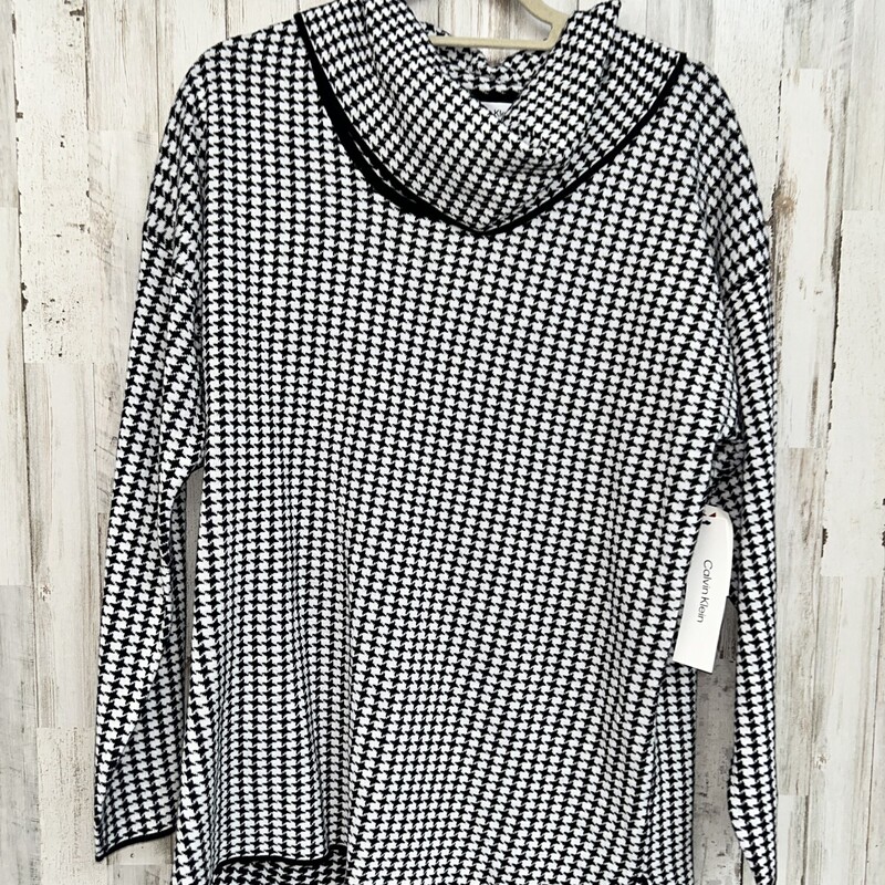 L Houndstooth Knit Top