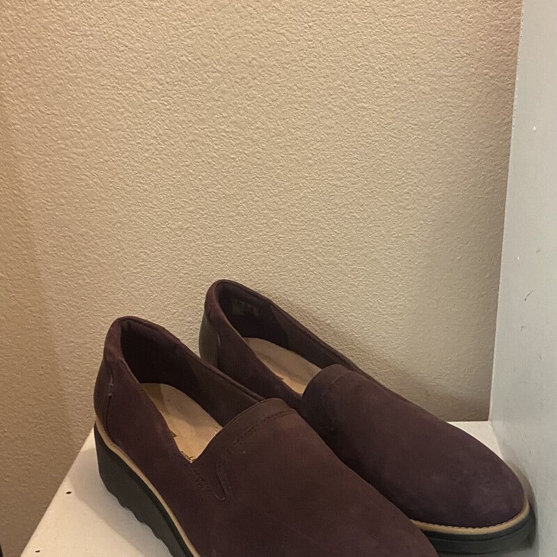 Maroon Suede Slip On Shoe