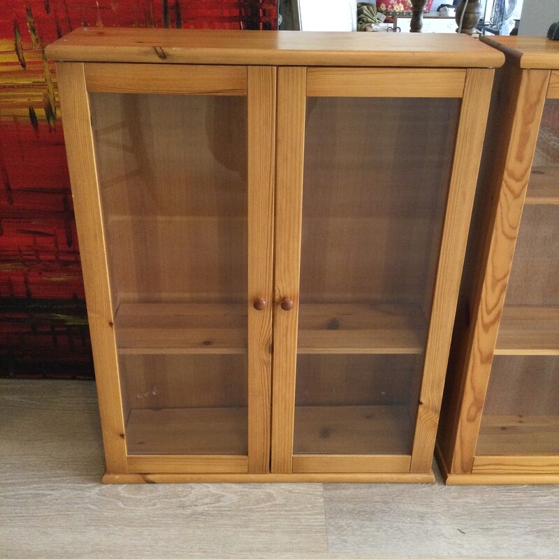 IKEA Pine Cabinet, Wood,
Size: 25 X 19.75 X 6 In