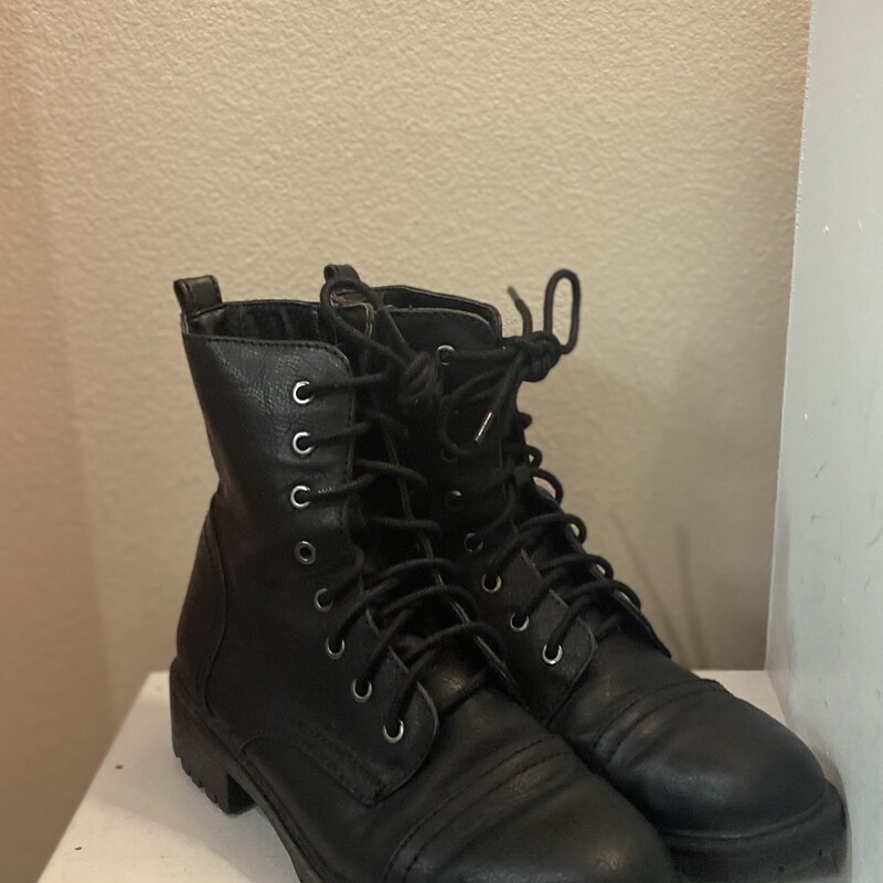 Black Lace Up Boot