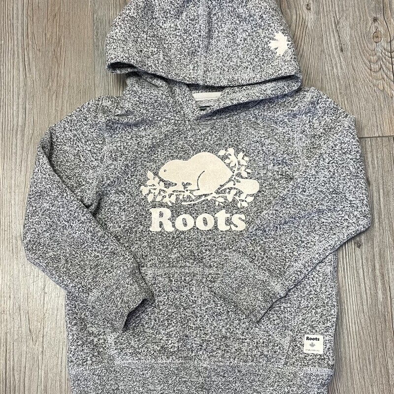 Roots Pullover Hoodie, Grey, Size: 5Y