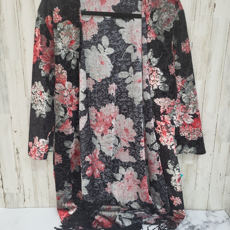 1X Black Floral Velvet Ki