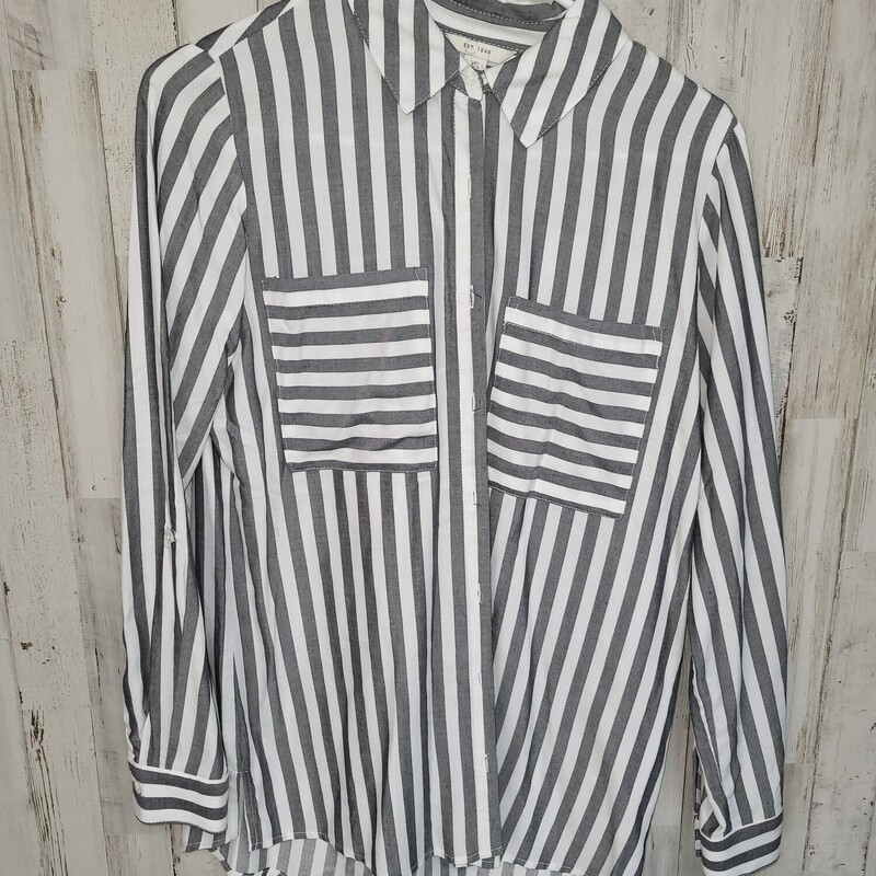 XS Grey Stripe Button Up