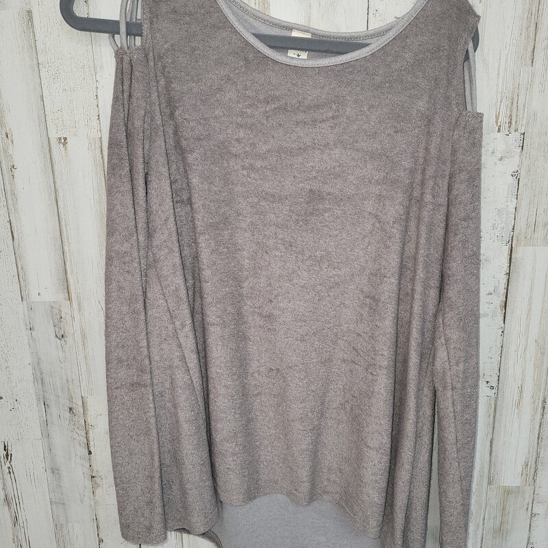 S Brown Cold Shoulder Top