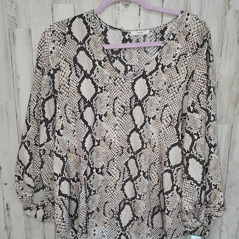 S Snakeskin Printed Top