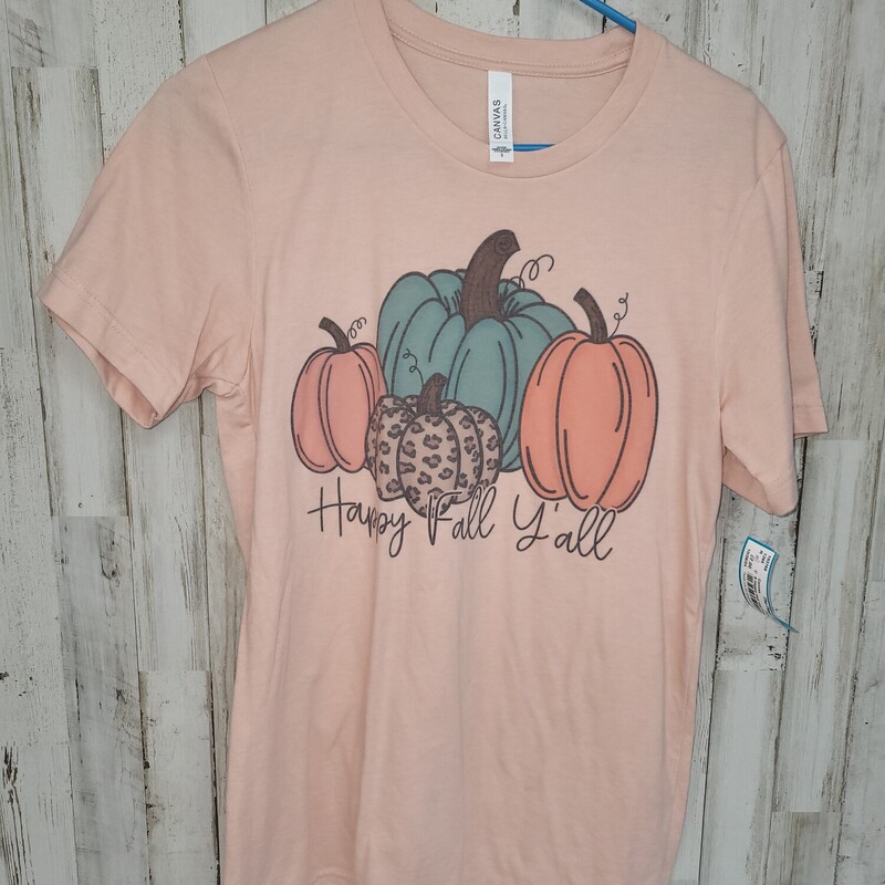 S Happy Fall Yall Pink Te, Pink, Size: Ladies S