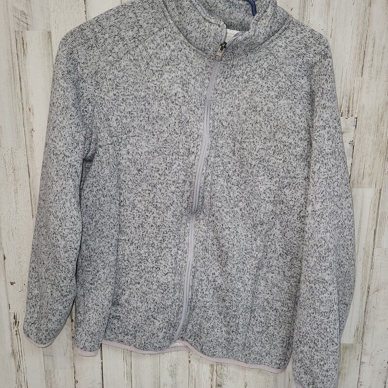 M Grey Knit Zip Jacket